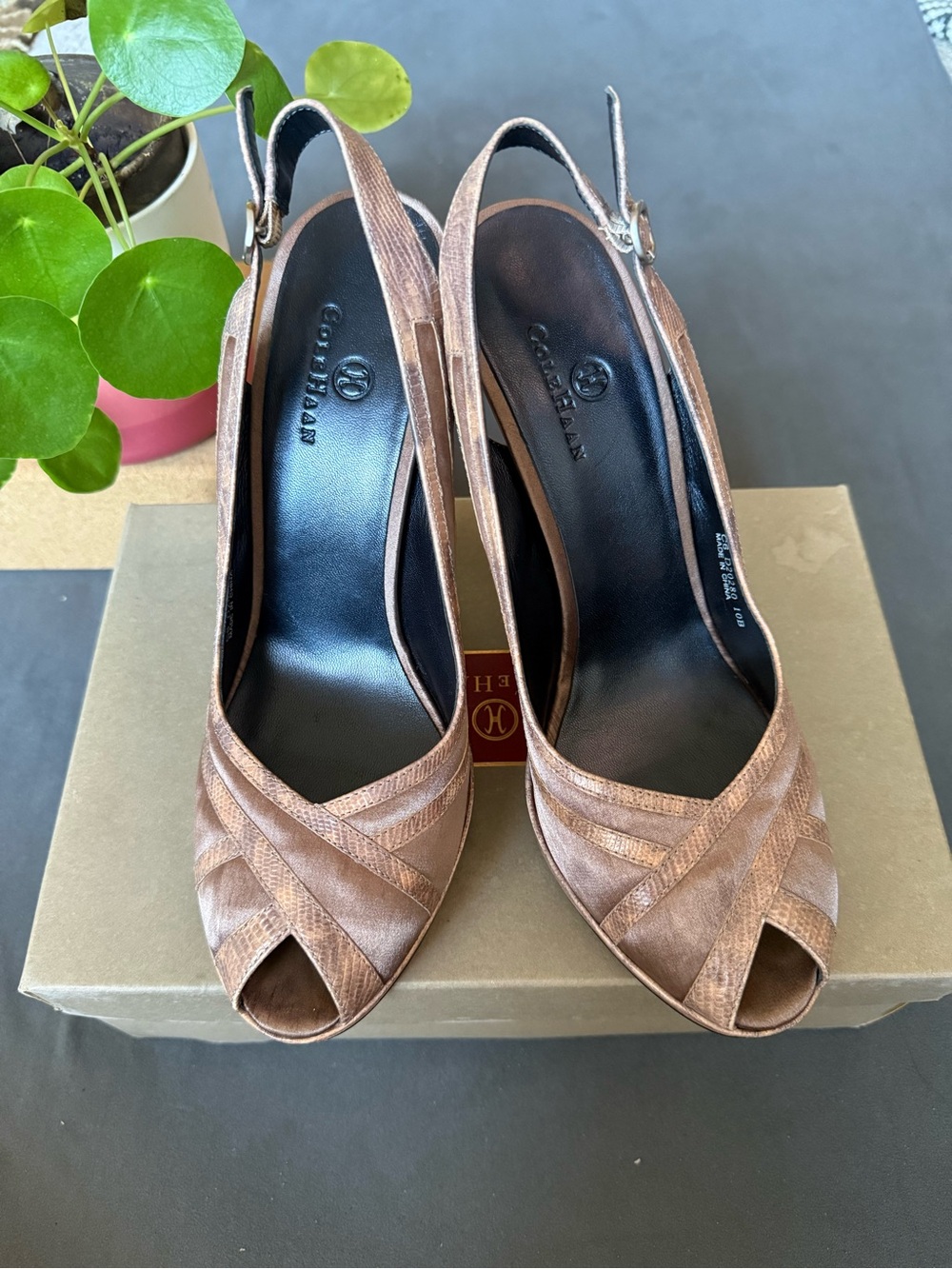 Cole Haan Tonya Sling, Peep-Toe Slingback Heels